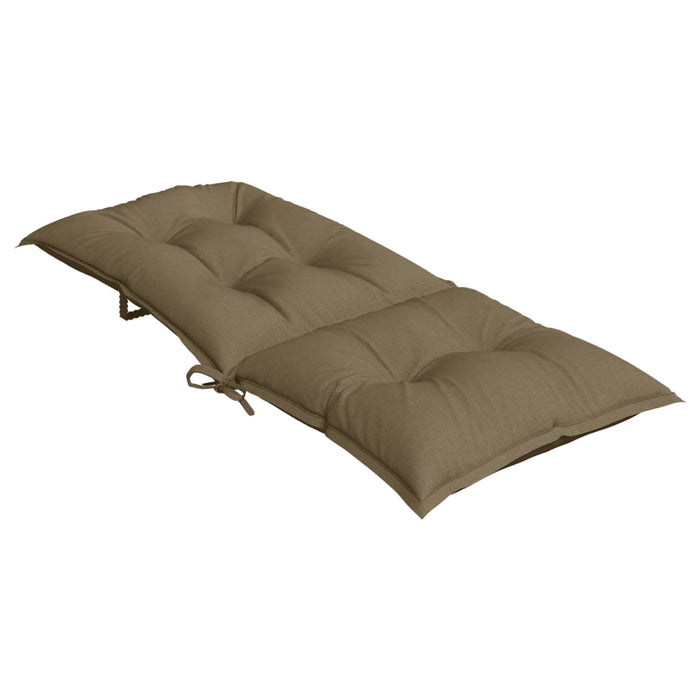 Perne scaun cu spătar înalt 6 buc. gri taupe 120x50x7 cm textil WALTI