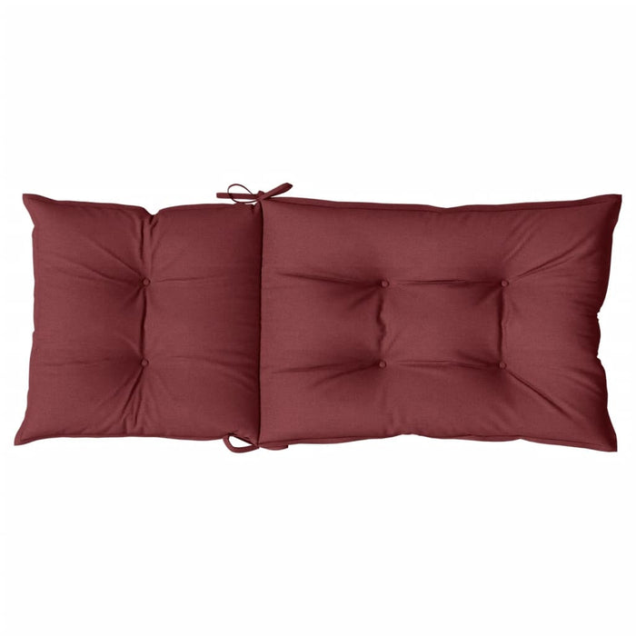 Perne scaun cu spătar înalt, 2 buc. roșu vin 120x50x7 cm textil WALTI
