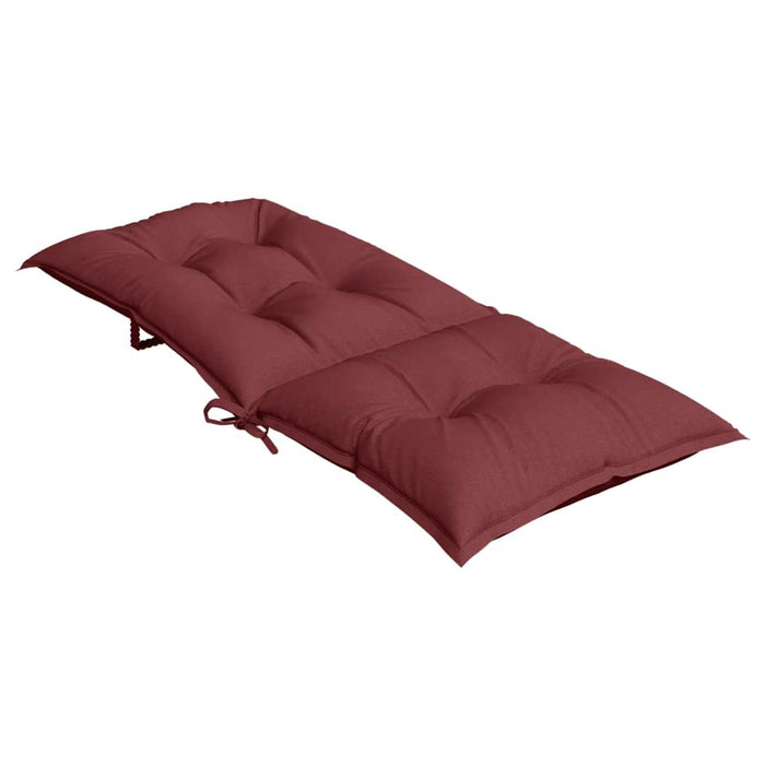 Perne scaun cu spătar înalt, 6 buc. roșu vin 120x50x7 cm textil WALTI