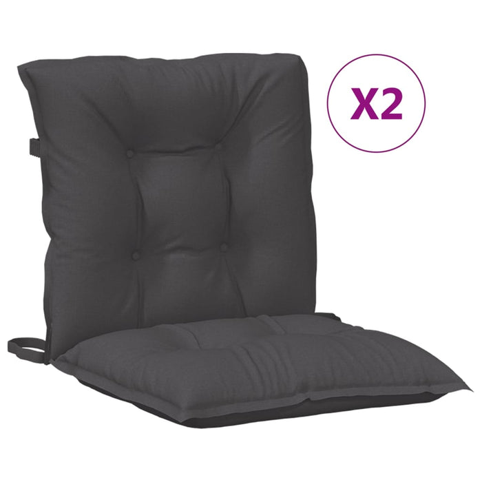 Perne scaun spătar mic 2 buc. melanj antracit 100x50x7cm textil WALTI