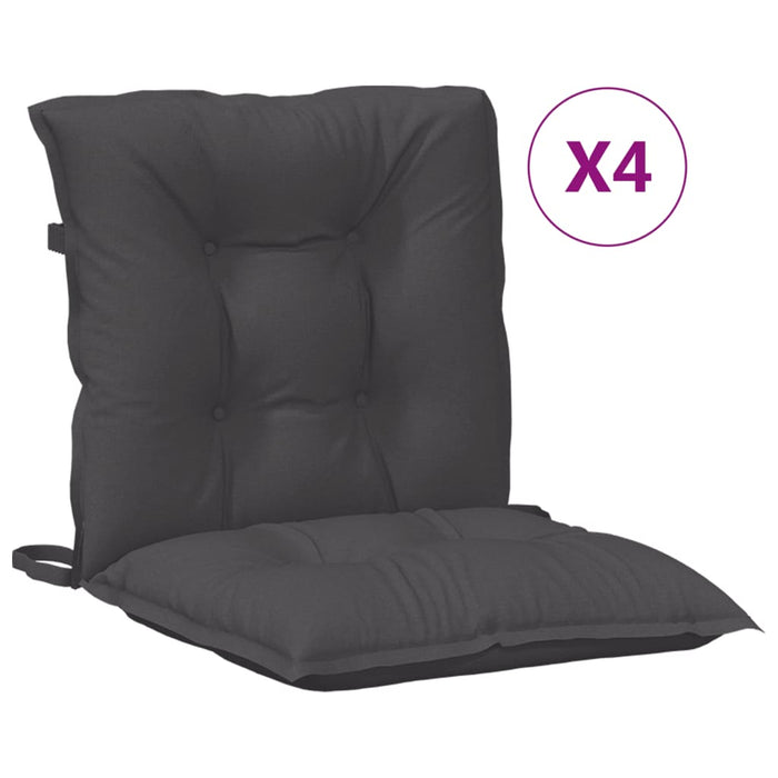Perne scaun spătar mic 4 buc. melanj antracit 100x50x7cm textil WALTI