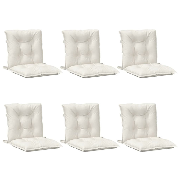 Perne scaun cu spătar scund 6buc. melanj crem 100x50x7cm textil WALTI