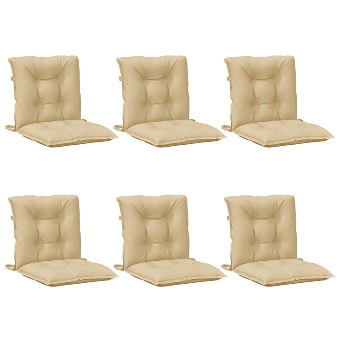 Perne scaun cu spătar mic, 6 buc. melanj bej 100x50x7 cm textil WALTI