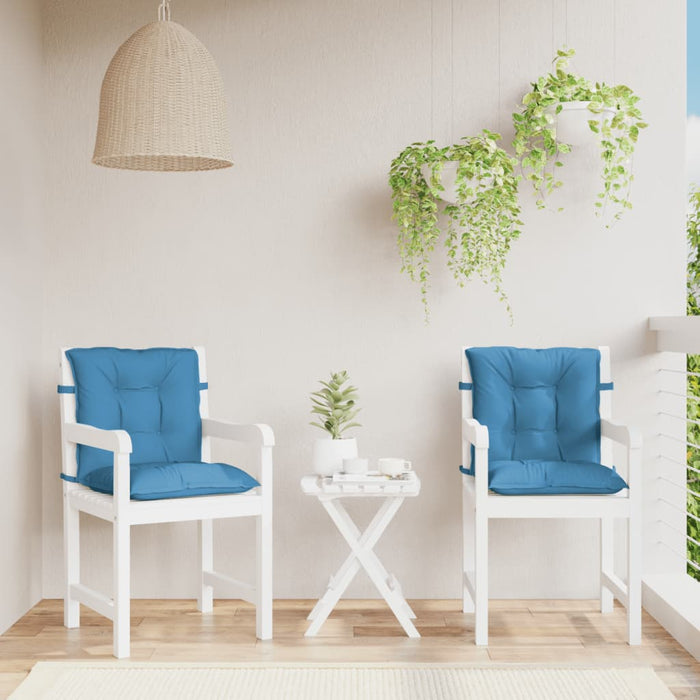 Perne scaun spătar mic 2 buc. melanj albastru 100x50x7cm textil WALTI