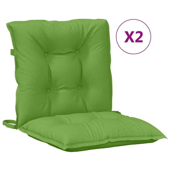 Perne scaun spătar scund 2 buc. melanj verde 100x50x7 cm textil WALTI