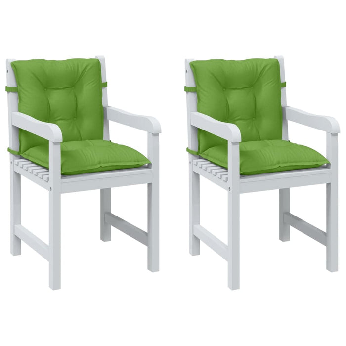 Perne scaun spătar scund 2 buc. melanj verde 100x50x7 cm textil WALTI