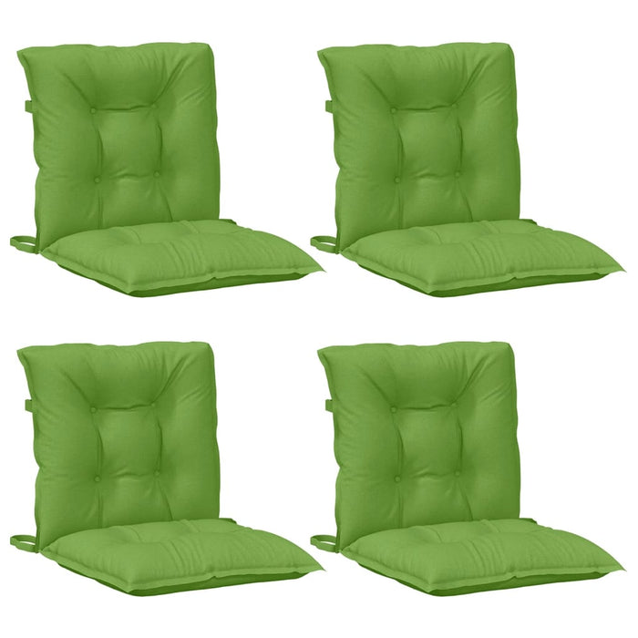Perne scaun spătar scund 4 buc. melanj verde 100x50x7 cm textil WALTI