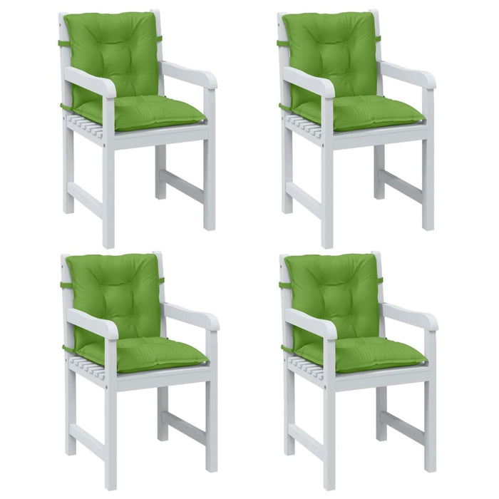 Perne scaun spătar scund 4 buc. melanj verde 100x50x7 cm textil WALTI