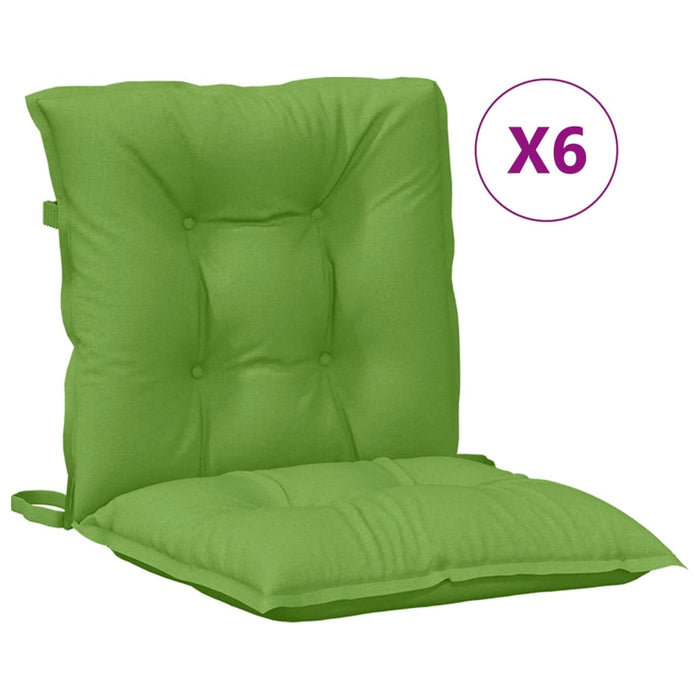 Perne scaun spătar scund 6 buc. melanj verde 100x50x7 cm textil WALTI