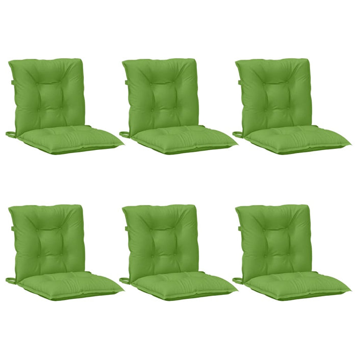 Perne scaun spătar scund 6 buc. melanj verde 100x50x7 cm textil WALTI