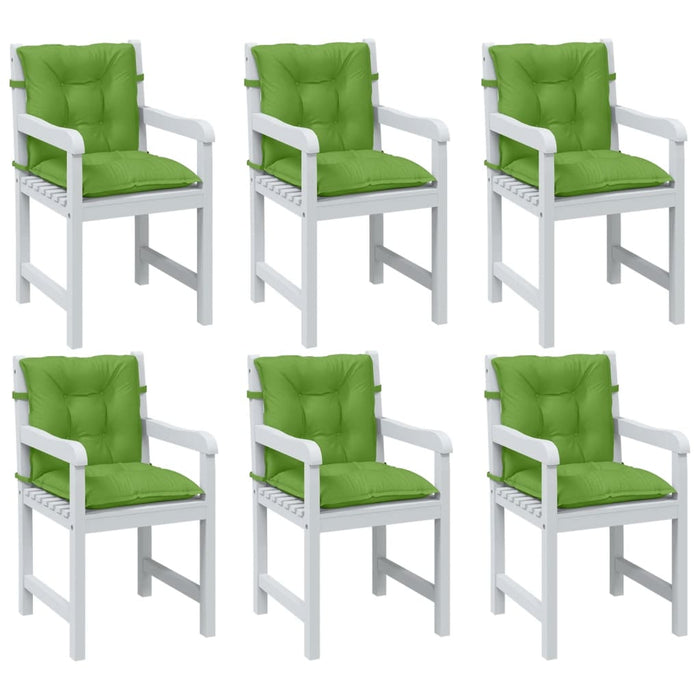 Perne scaun spătar scund 6 buc. melanj verde 100x50x7 cm textil WALTI
