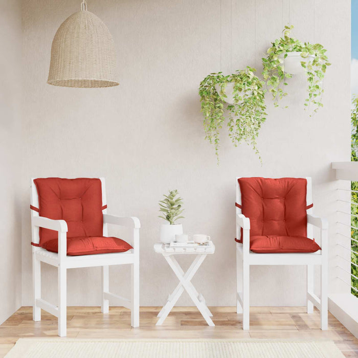 Perne scaun spătar scund 2 buc. melanj roșu 100x50x7 cm textil - WALTI WALTI