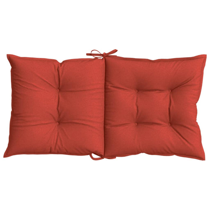 Perne scaun spătar scund 4 buc. melanj roșu 100x50x7 cm textil WALTI