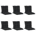 Set de perne pentru scaun cu spătar joasă 6 pcs Melanj negru - WALTI WALTI