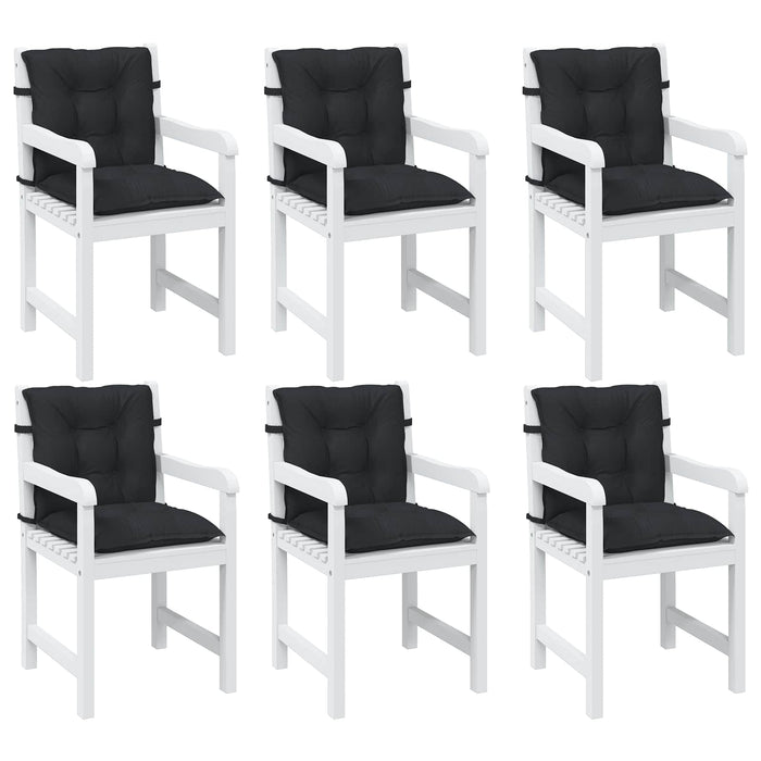 Set de perne pentru scaun cu spătar joasă 6 pcs Melanj negru - WALTI WALTI