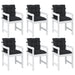 Set de perne pentru scaun cu spătar joasă 6 pcs Melanj negru - WALTI WALTI