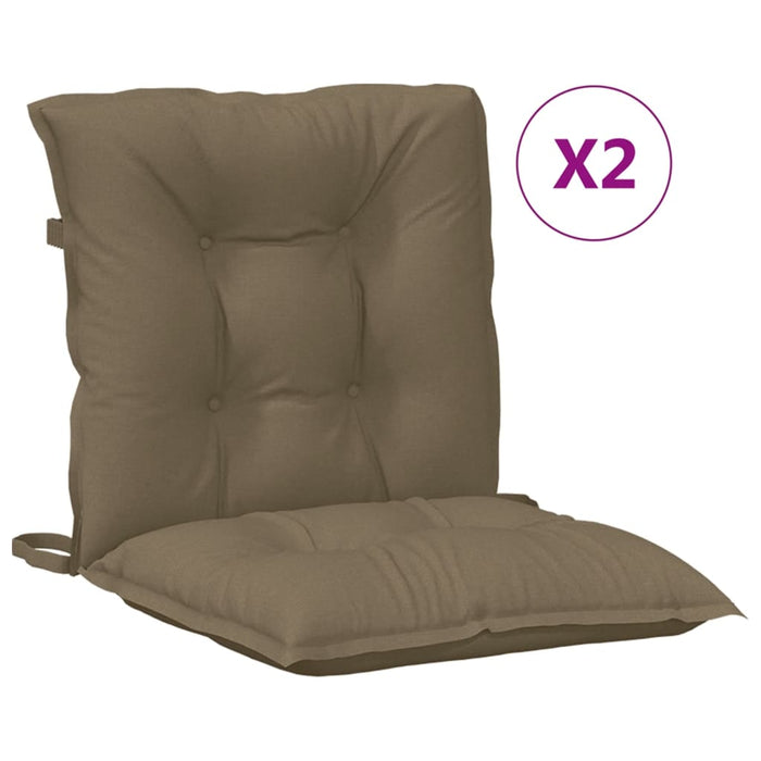 Perne scaun cu spătar mic 2 buc. melanj taupe 100x50x7cm textil WALTI