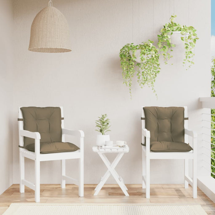 Perne scaun cu spătar mic 2 buc. melanj taupe 100x50x7cm textil WALTI