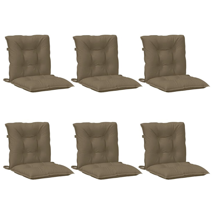 Perne scaun cu spătar mic 6 buc. melanj taupe 100x50x7cm textil WALTI