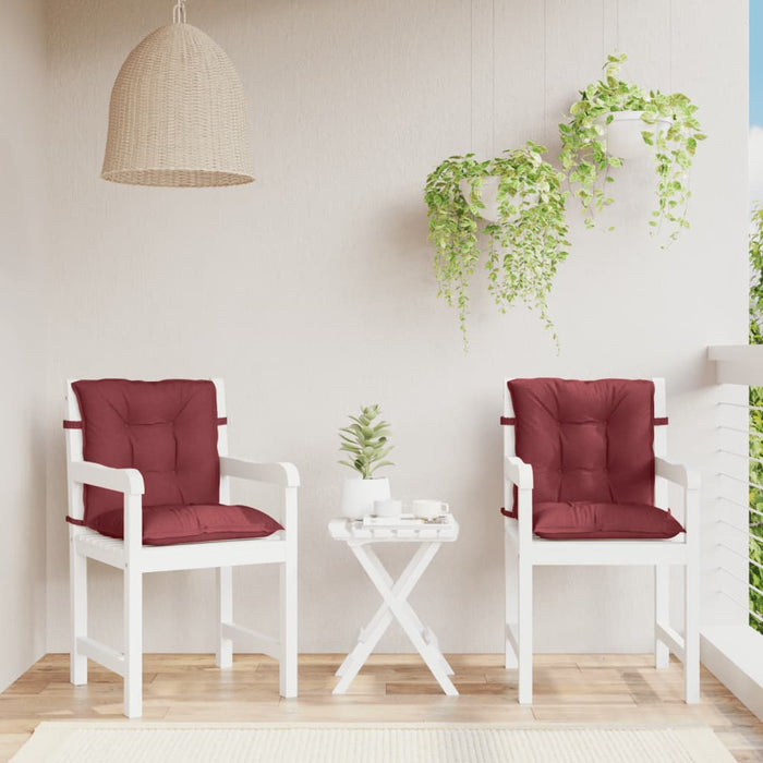 Perne scaun spătar mic 2 buc. melanj roșu vin 100x50x7cm textil WALTI