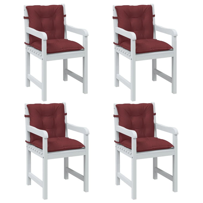 Perne scaun spătar mic 4 buc. melanj roșu vin 100x50x7cm textil WALTI