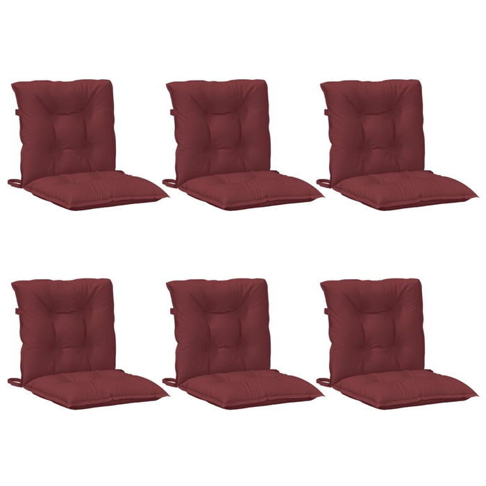 Perne scaun spătar mic 6 buc. melanj roșu vin 100x50x7cm textil WALTI