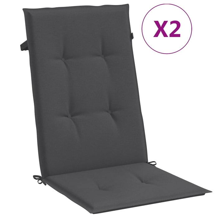 Perne scaun cu spătar înalt, 2 buc. antracit 120x50x4 cm textil WALTI