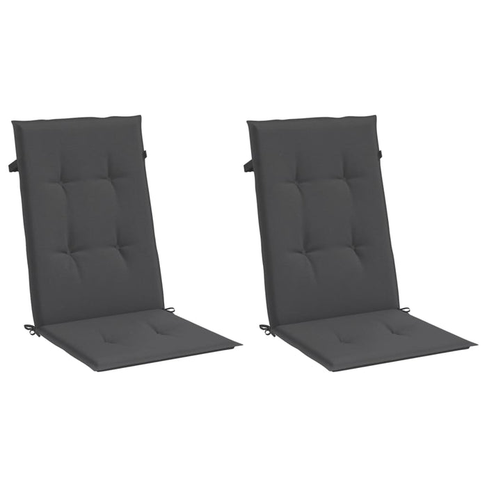 Perne scaun cu spătar înalt, 2 buc. antracit 120x50x4 cm textil WALTI