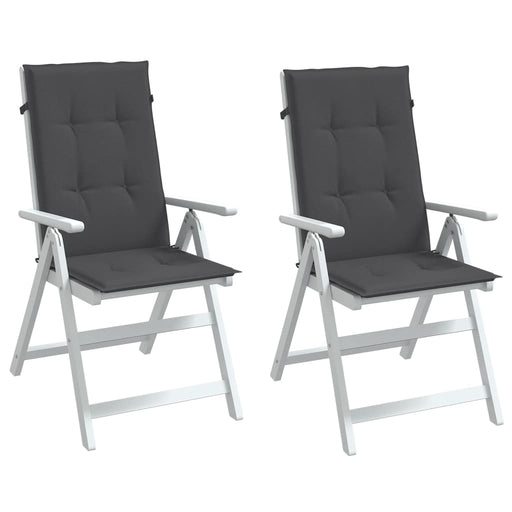 Perne scaun cu spătar înalt, 2 buc. antracit 120x50x4 cm textil - WALTI WALTI