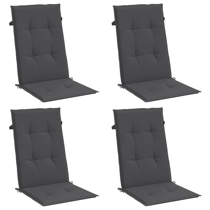 Perne scaun cu spătar înalt, 4 buc. antracit 120x50x4 cm textil WALTI