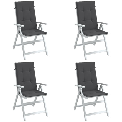 Perne scaun cu spătar înalt, 4 buc. antracit 120x50x4 cm textil - WALTI WALTI
