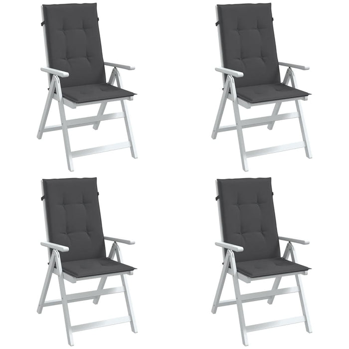 Perne scaun cu spătar înalt, 4 buc. antracit 120x50x4 cm textil WALTI