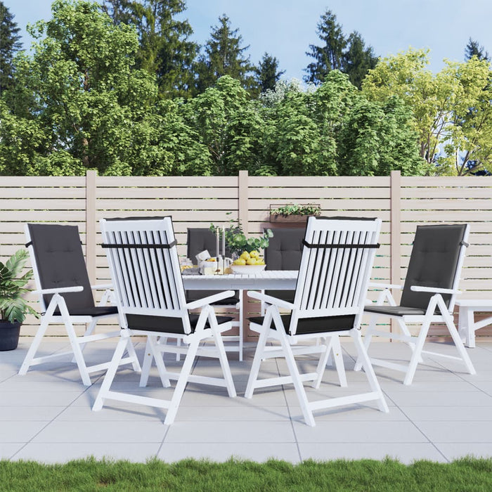 Perne scaun cu spătar înalt, 6 buc. antracit 120x50x4 cm textil WALTI