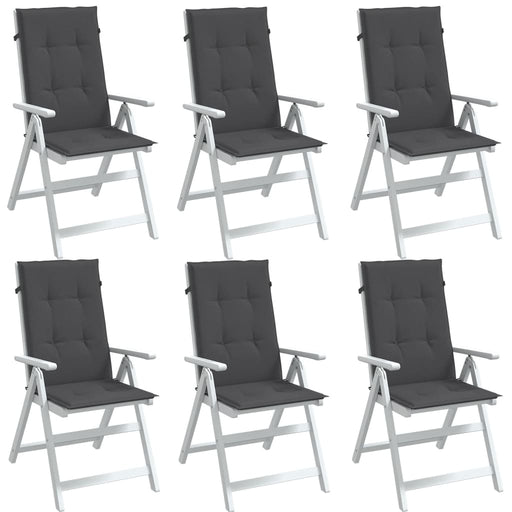 Perne scaun cu spătar înalt, 6 buc. antracit 120x50x4 cm textil - WALTI WALTI