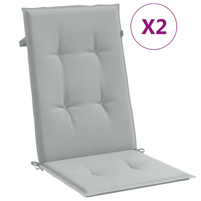 Perne scaun cu spătar înalt 2 buc. melanj gri 120x50x4cm textil WALTI