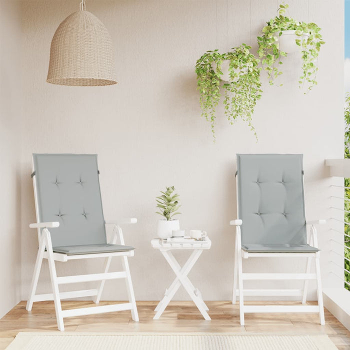 Perne scaun cu spătar înalt 2 buc. melanj gri 120x50x4cm textil WALTI