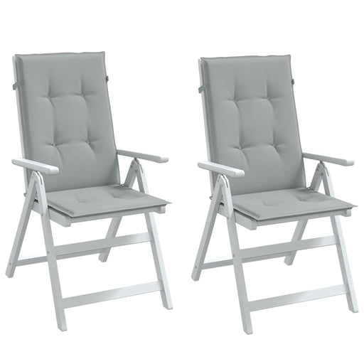 Perne scaun cu spătar înalt 2 buc. melanj gri 120x50x4cm textil - WALTI WALTI