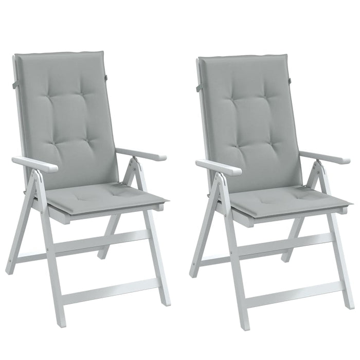 Perne scaun cu spătar înalt 2 buc. melanj gri 120x50x4cm textil WALTI