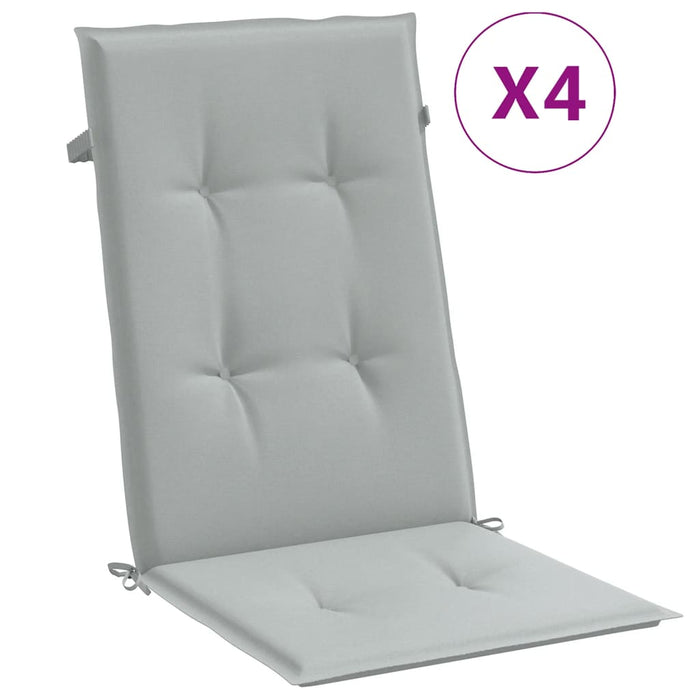 Perne scaun cu spătar înalt 4 buc. melanj gri 120x50x4cm textil WALTI