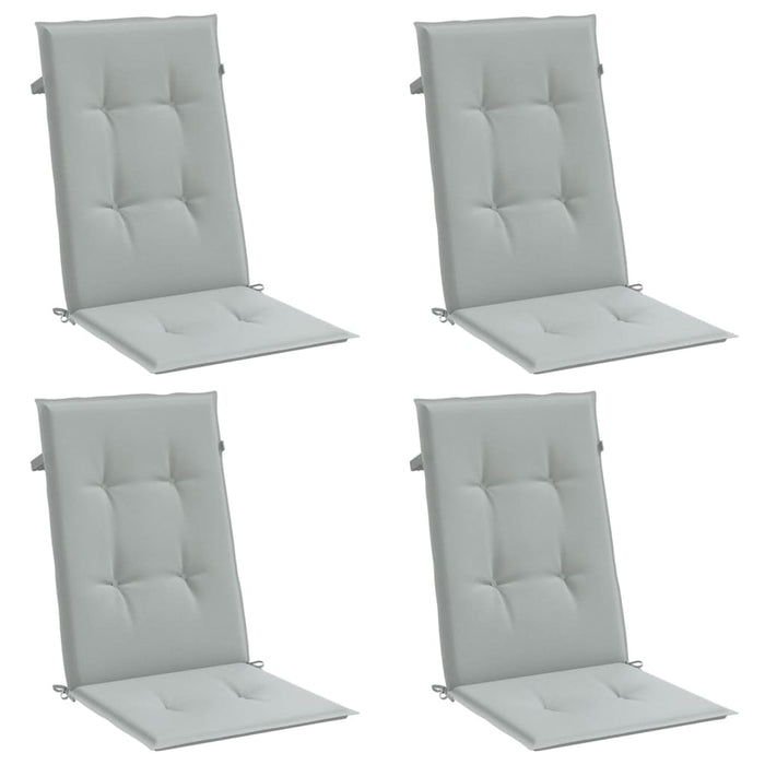 Perne scaun cu spătar înalt 4 buc. melanj gri 120x50x4cm textil WALTI
