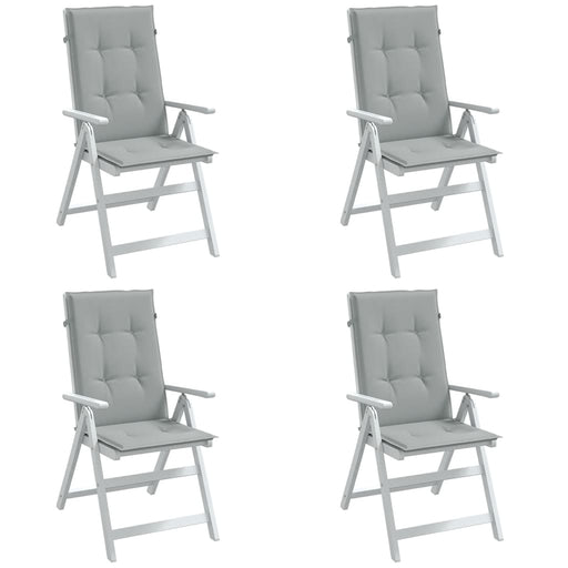 Perne scaun cu spătar înalt 4 buc. melanj gri 120x50x4cm textil - WALTI WALTI