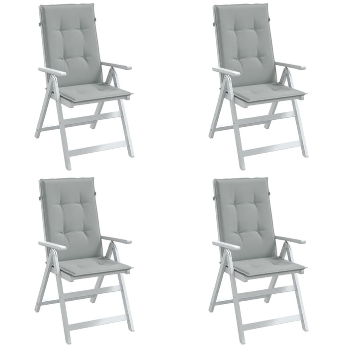 Perne scaun cu spătar înalt 4 buc. melanj gri 120x50x4cm textil WALTI
