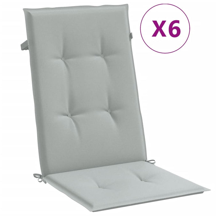 Perne scaun cu spătar înalt 6 buc. melanj gri 120x50x4cm textil WALTI