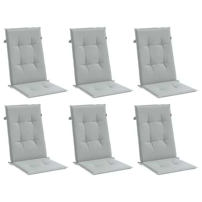Perne scaun cu spătar înalt 6 buc. melanj gri 120x50x4cm textil WALTI