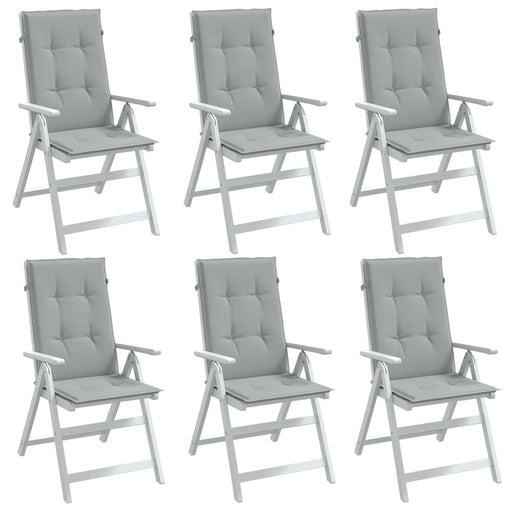 Perne scaun cu spătar înalt 6 buc. melanj gri 120x50x4cm textil - WALTI WALTI
