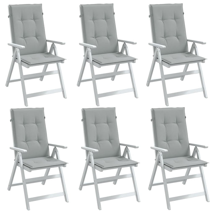 Perne scaun cu spătar înalt 6 buc. melanj gri 120x50x4cm textil WALTI