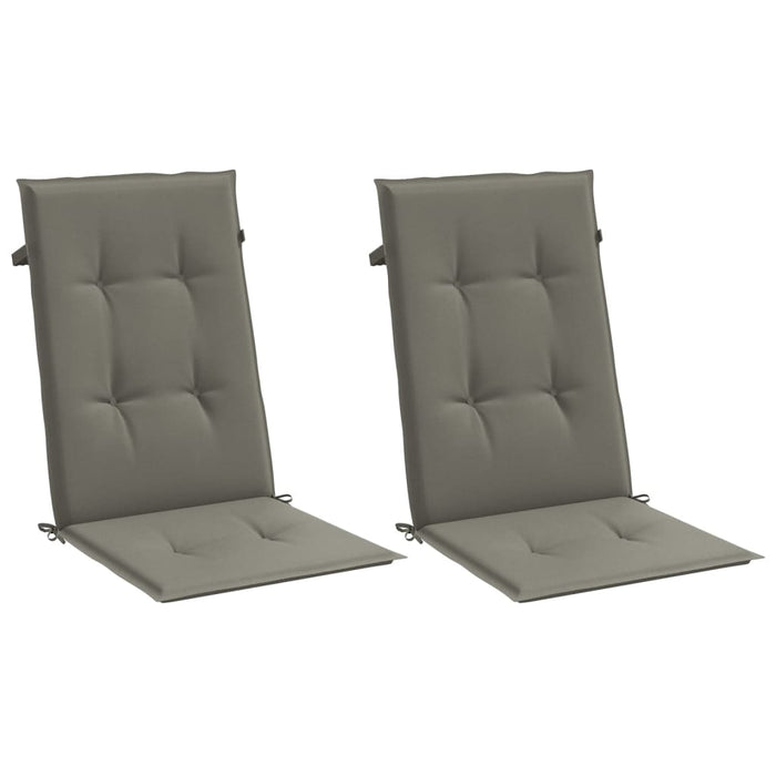 Perne scaun cu spătar înalt 2 buc. melanj gri 120x50x4cm textil WALTI