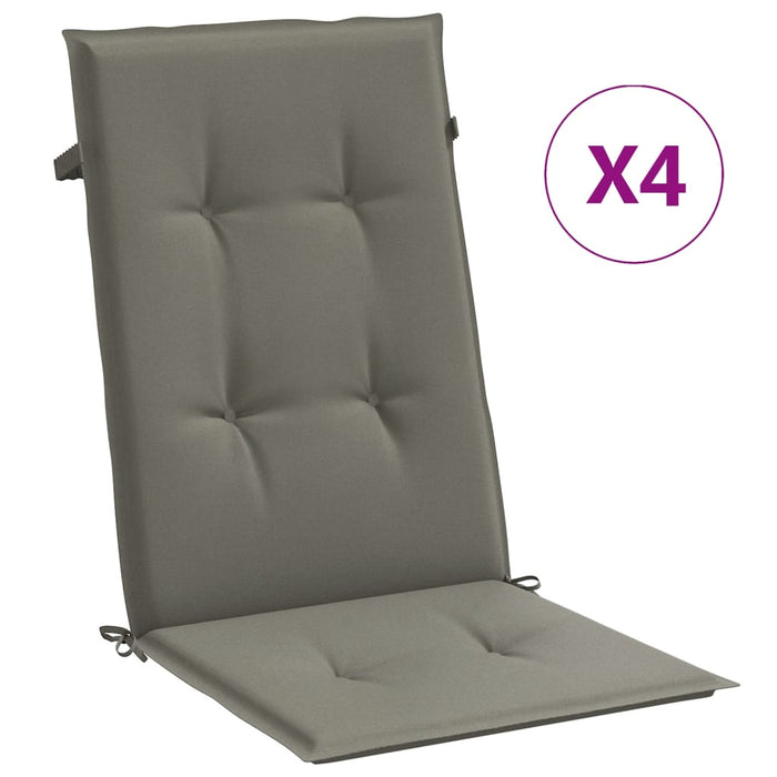 Perne scaun cu spătar înalt 4 buc. melanj gri 120x50x4cm textil WALTI