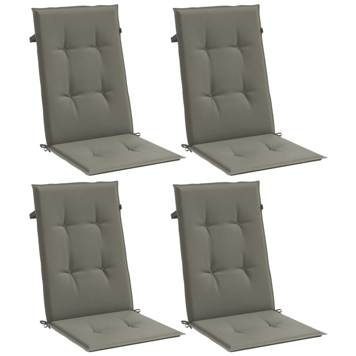 Perne scaun cu spătar înalt 4 buc. melanj gri 120x50x4cm textil WALTI