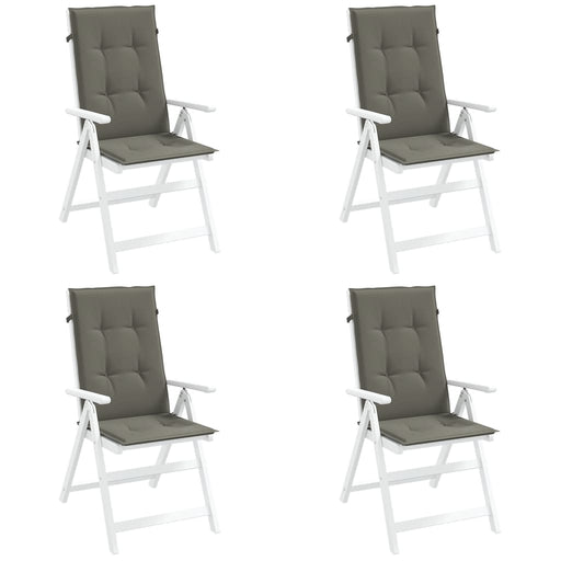 Perne scaun cu spătar înalt 4 buc. melanj gri 120x50x4cm textil - WALTI WALTI